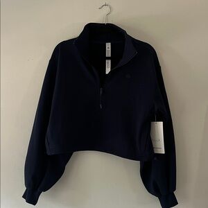 •NWT LULULEMON COTTON TERRY PULLOVER NAVY BLUE SIZE SMALL• 🍒FIRM PRICE🍒